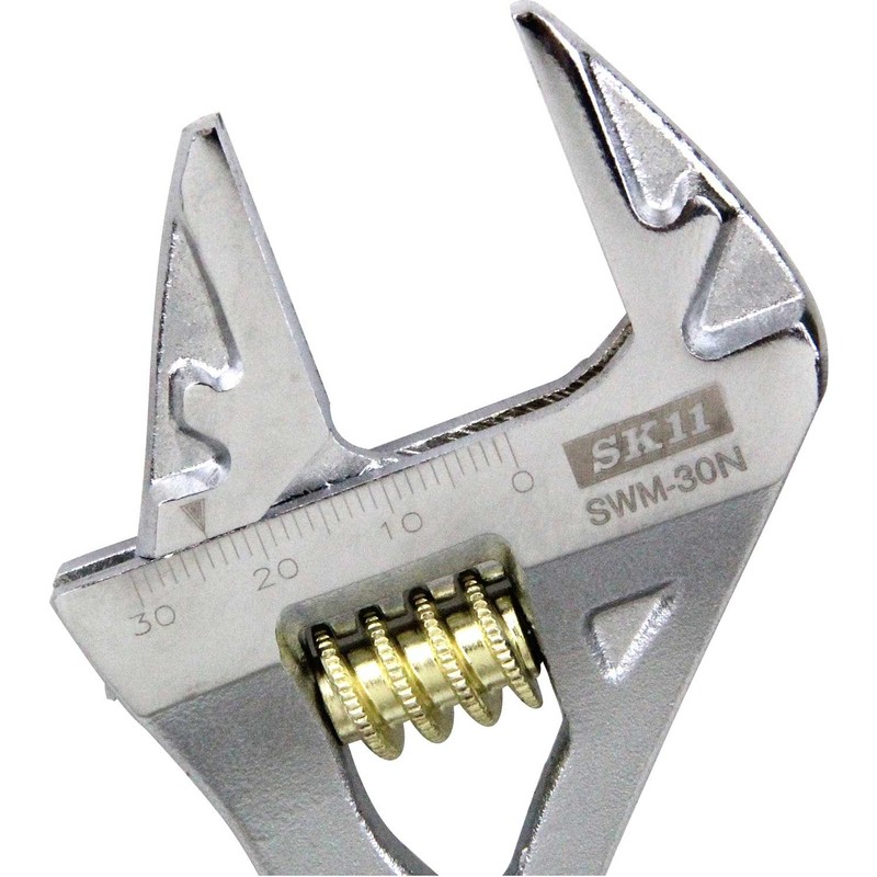 SK11 SWM-30N Wide Monkey Wrench, Gold Turn, Max Mouth Width