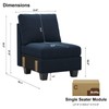 Belffin Velvet Single Seat Module for Modular Sectional Sofa Couch