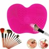 Unbranded Green-Silicone Makeup Brush Cleaner Pad Washing Scrubber Board Cleaning