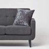 Homescapes Luxury Dark Grey Crushed Velvet Cushion Cover 18 x
