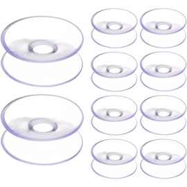 PRETYZOOM Cup 10pcs Sucker Pads for Glass Clear Desk Pad 30mm Suction Cups Clothes Rack Suction Cups for Glass Table Tops Dual Side Suction Cups Desk Suction Cups Hanger Absorber with Hook