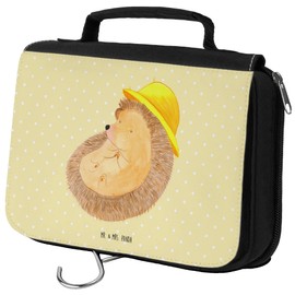 Parent-New - Mr & Mrs Panda Toiletry Bag Hedgehog, yellow, Hand drawn