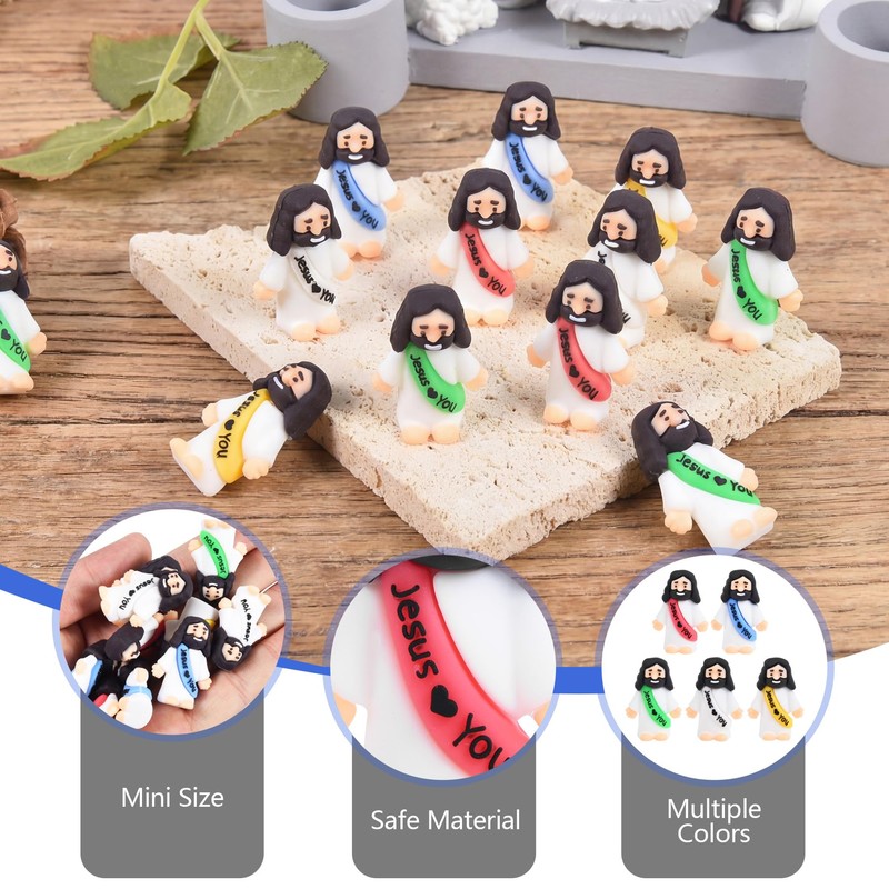 basuwu 215 PCS Little Jesus Figures Small Jesus Figurines, Tiny