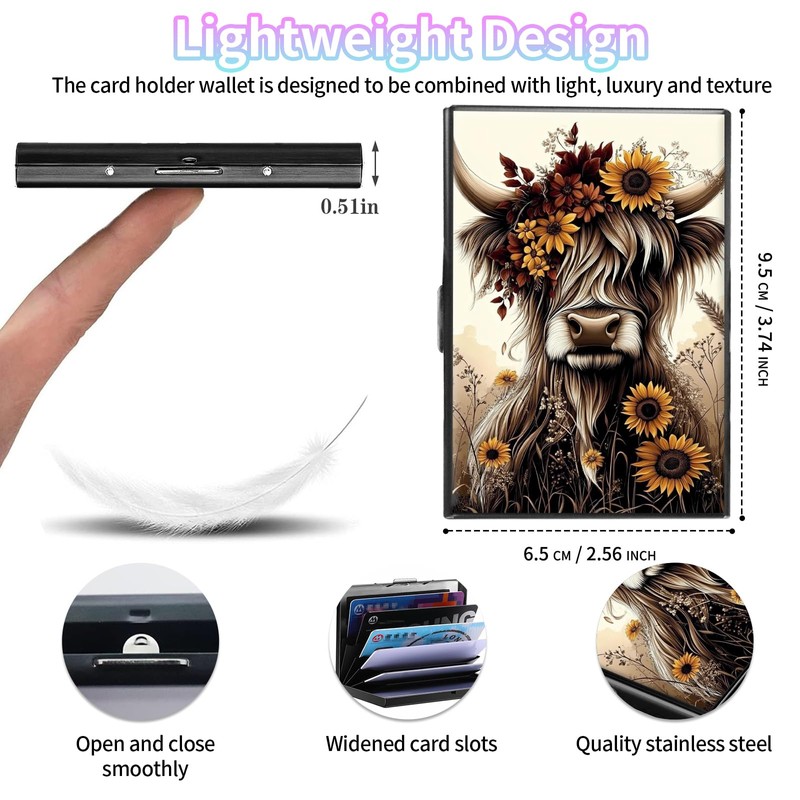 LYHXLYJH Credit Card Holder for Women Men,RFID Blocking Mini Slim