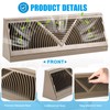 Yaocom 2 Pack Baseboard Register Vent 15 Inch Duct Opening