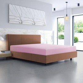 LYMA Bedding Fitted Sheet Super King, Deep Pocket 30CM, OEKO-TEX Certified, Ultra Soft Nanoplush Double Brushed Quick Dry, Shrink Wrinkle & Fade Resistant, Easy Care Elastic Bottom Sheet (Light Pink)