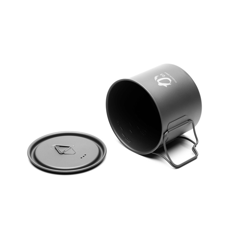 KPOT-550-C Titanium Pot for Outdoor Use, 19.7 fl oz (550