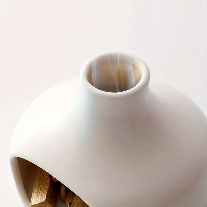 Aswalling Elegant Ceramic Burner with Chimney - Perfect for Meditation,