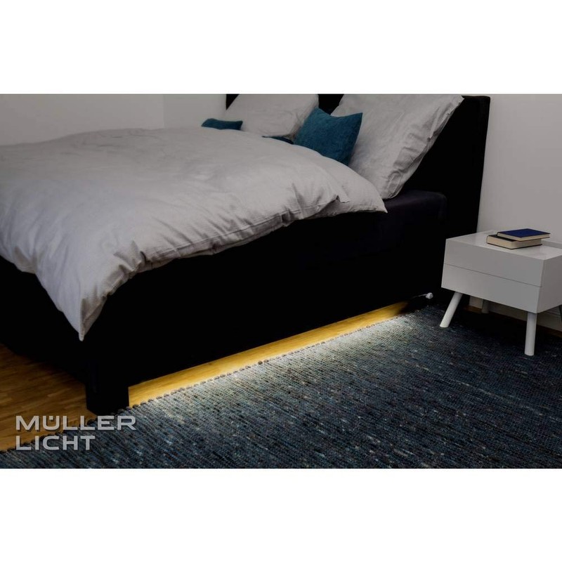 Müller-Licht 400226 LED-Streifen-Komplettset with Bewegungsmelder with jack 230V 150cm Warm-
