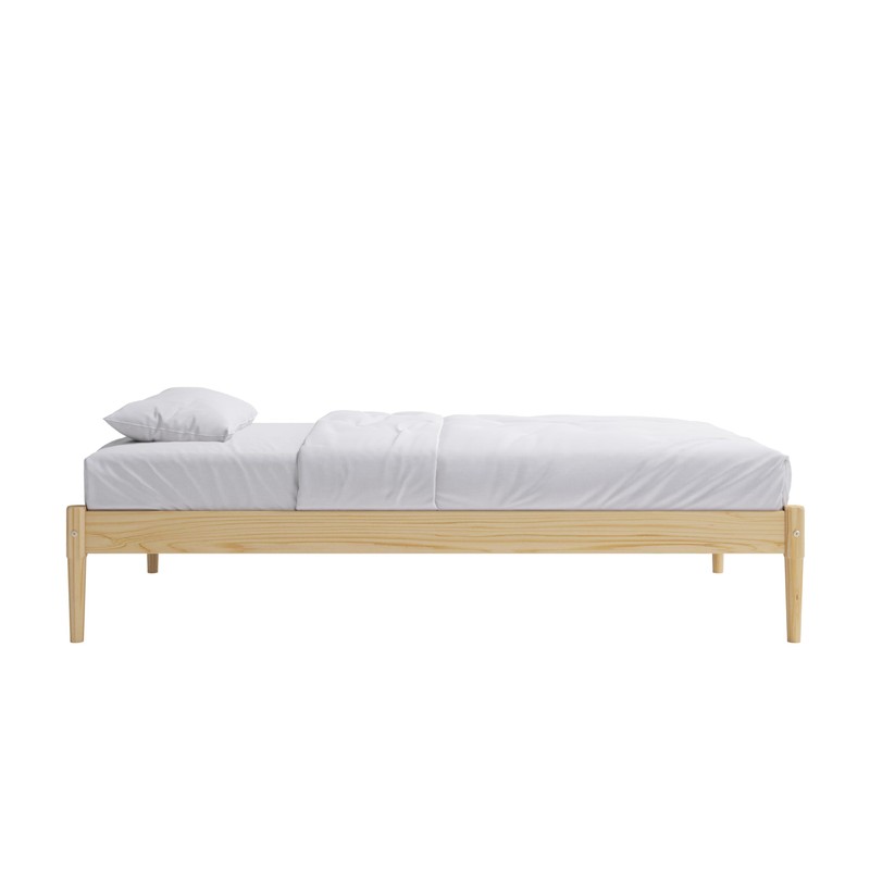 DHP Lorriana 14" Solid Pine Wood Platform Bed Frame, Twin