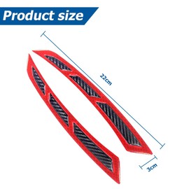 JNNJ 4 x Reflective Car Wheel Eyebrows, Car Reflective Trims, Safety Protection Stickers, Anti-Collision Warning Strips Sticker for Car, SUV, Truck (Red)
