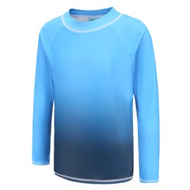 Boys Rash Vest Kids Swimming Costume Boys Long Sleeve Swim Top Kids Rash Guard Age 9-10 Years