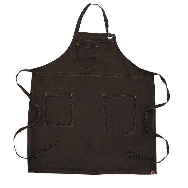 Chef Works ABAQ054-PEW-0 Dorset Antique Bib Apron Pewter, Brown