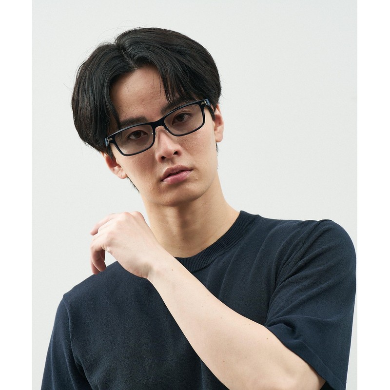 [ゾフ] ウェリントン型 サングラス｜ レザー調 ラバーテンプル ズレ落ちにくい ユニセックス 男女兼用 ズレ落ち防止 紫外線対策