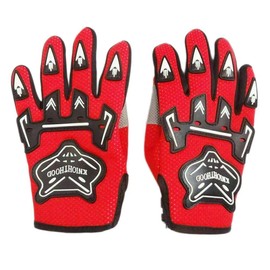 Red Kids Youth Bike Gloves Children Motorcycle Full Finger Gloves for MX Motorbike Motocross BMX MTB Sport Outdoor - Kid Small