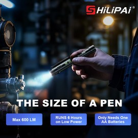 SHiLiPAi EDC Rechargeable Flashlight, Magnetic Mini LED with 8 Modes and Built-in Battery - Grey