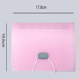 4 PCS Color Caramelo A6 Organizador de archivos de acordeón, Organizador de Archivos de Acordeón de 13 Bolsillos, Cartera de Plástico para Tarjetas, M