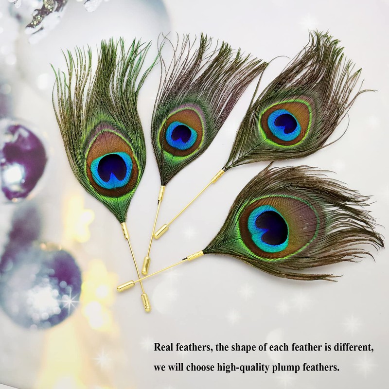 Royal Queen Crown Pearl Peacock Feather Badge Brooch Lapel Pin