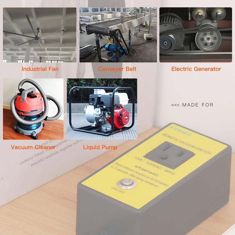 KTNNKG 120V Soft Start Outlet Automatic Switch 15A 60Hz for