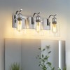 JAZAVA 3-Light Bathroom Vanity Light, Brushed Nickel Wall Sconce, Modern