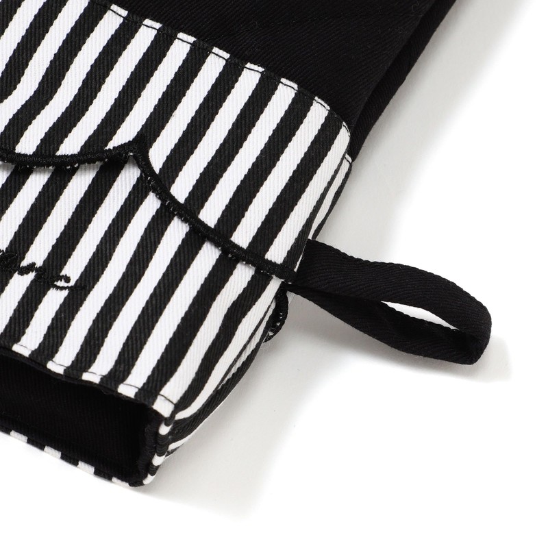 Francfranc Franc Scalloped Mittens Black Potholder New Life