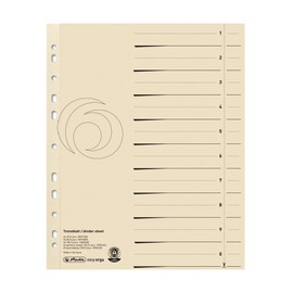 Herlitz 5970009 Trenn Blatt A4 chamois 50er Packung