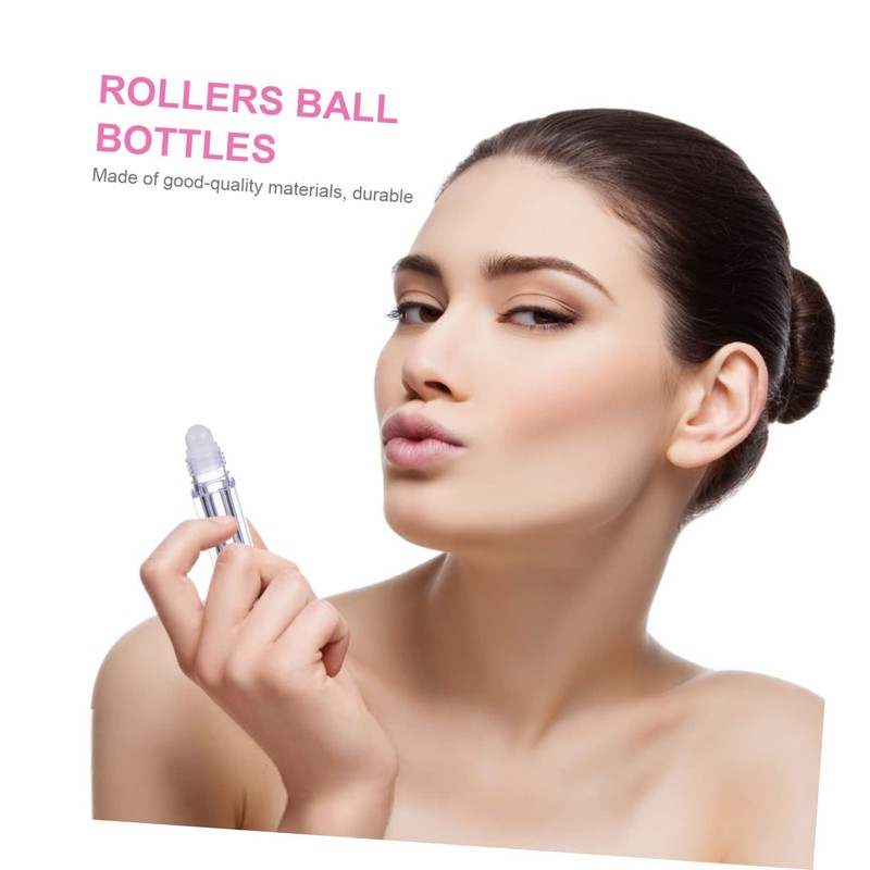 FOMIYES 6.5ml Mini Lip Oil Containers Rollers Essential Oil Bottle
