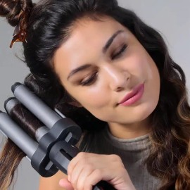 Waflera rizadora Revlon jumbo RV084LA1 cerámica 3 barriles                                                                                            