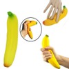 Stretchy Squeezy Banana Stress Ball Reliever Hand Excersizer Joke Tension