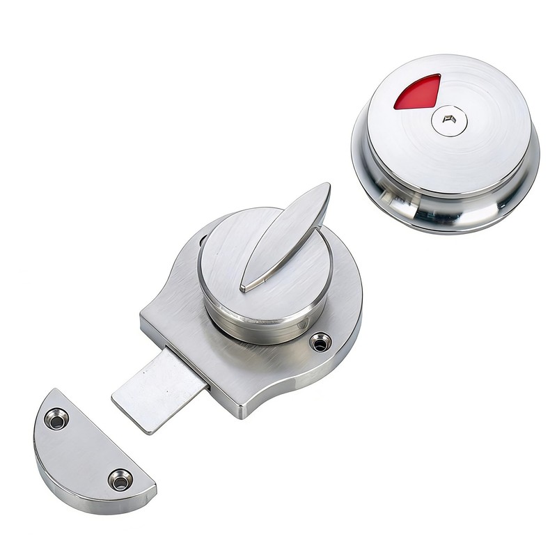PINGPINGXIE Stainless Steel Occupied/Vacant Bathroom Lock，Keyless Latch Indicator Lock -