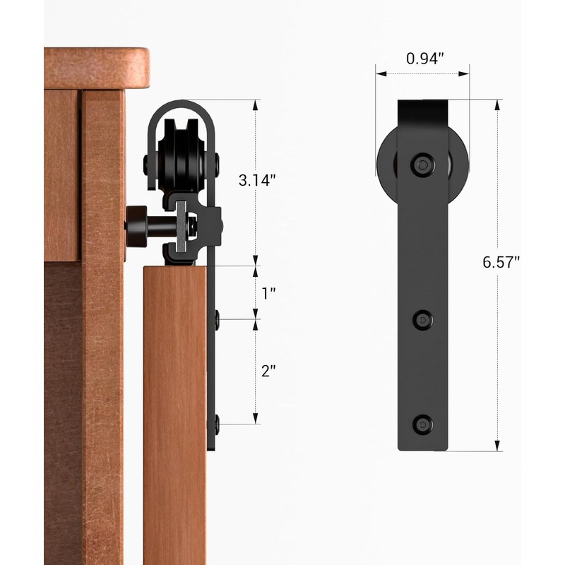 4FT Super Mini Cabinet Small Sliding Barn Door Hardware Track