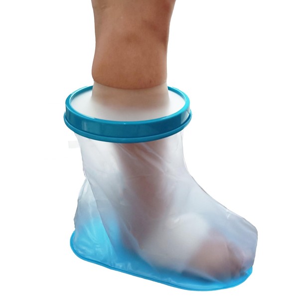 Tideshake - Non-Slip Waterproof Foot Cast Cover for Showering, Reusable Adult Foot Cast Protector, Cast Covers for Shower, Watertight Cast Bag for Surgery Foot, Ankle, Burns