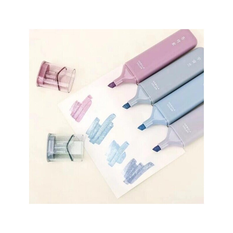 Artbox/Majeon-dong Store Glitter Highlighter Set Notebook Memo Writing School Supplies