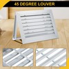WorkBless 16"x10" Aluminum Door Vent Grille with Adjustable Louvers (Silver