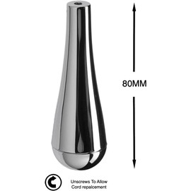 Taps2Traps® Stunning Chrome Teardrop Bathroom Light Pull Pendant with 1 Metre White Cord