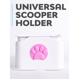 iPrimio Universal Cat Litter Scooper Holder - Durable with Heavy Scoopers Holding Stability - Kitty Litter Box Scooper Accessory - Works with Plastic & Metal Cat Scoop Holder - 4 Color Options