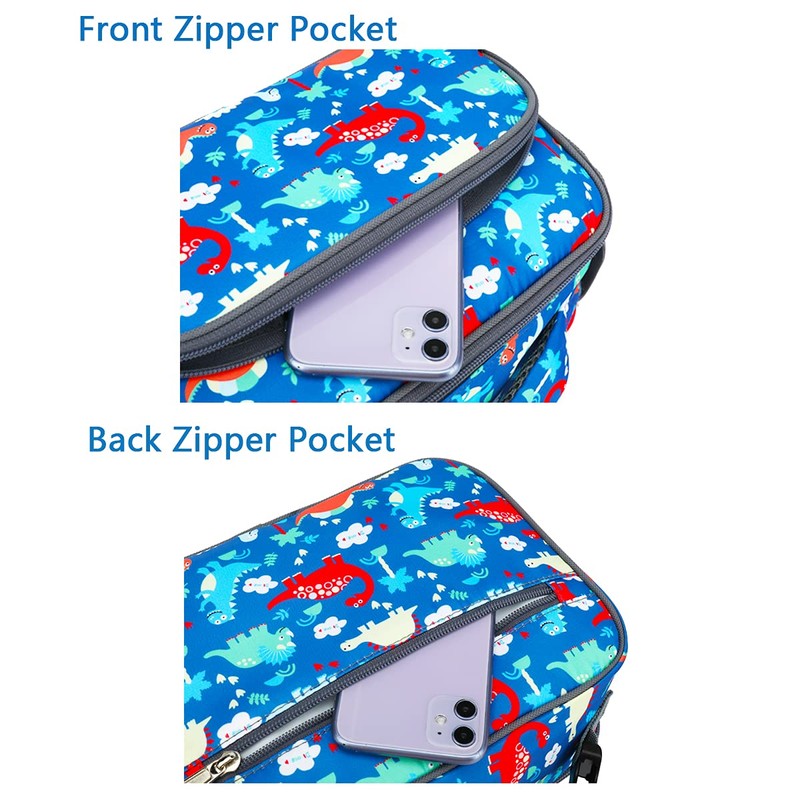 FlowFly Kids Lunch box Insulated Soft Bag Mini Cooer Back