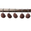 Gracelife Set of 12 Pinecone Shower Curtain Hooks Bathroom Rolling
