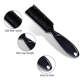 4 Pieces Barber Salon Blade Cleaning Brush Cleaning Clipper Brush Nylon Hair Styling Brush Tool, Black