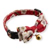 Hanami Bow Tie Cat Collar (Red) with bell safety breakaway