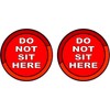 StickerTalk Red Do Not Sit Here Vinyl Stickers, 1 Sheet