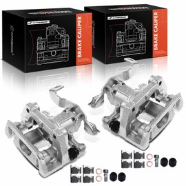 A-Premium Rear Disc Brake Caliper Assembly with Bracket Compatible with Select Ford and Mercury Models - Five Hundred/Freestyle/Montego 2005-2007 3.0L, Taurus/Taurus X/Sable 2008-2009 3.5L, 2-PC Set