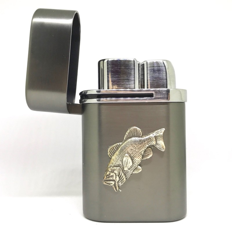 Bass Fishing Vector Thundra Desktop Lighter Triple Torch Cigar Lighter