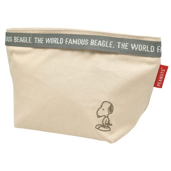 Ken Onishi Peanuts Lunch Bag BEIGE Size (W x D x H): Approx. 11.8 x 5.3 x 0.7 inches (30 x 13.5 x 18 x 18 cm) PI-2010