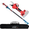 2-in-1 Cordless Pole Pruning Shears,Electric Pruning Shears with Pole,Pole Pruner