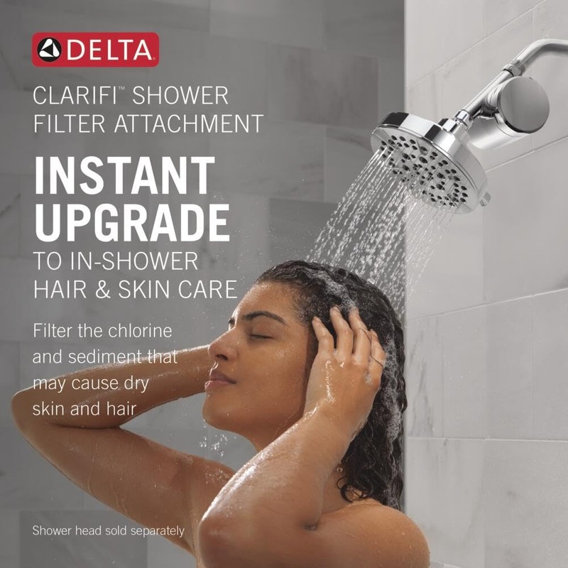 Delta Faucet Clarifi Standard Shower Filter Attachment with Filter, Shower