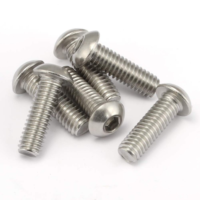 MewuDecor 10-32 x 3/8" Button Head Socket Cap Bolts Screws,