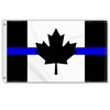 3×5 FT Thin Blue Line Canada Flag, Large 100D Honoring