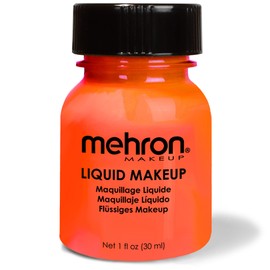 Mehron Makeup Liquid Face and Body Paint (1 oz) (Glow Orange)