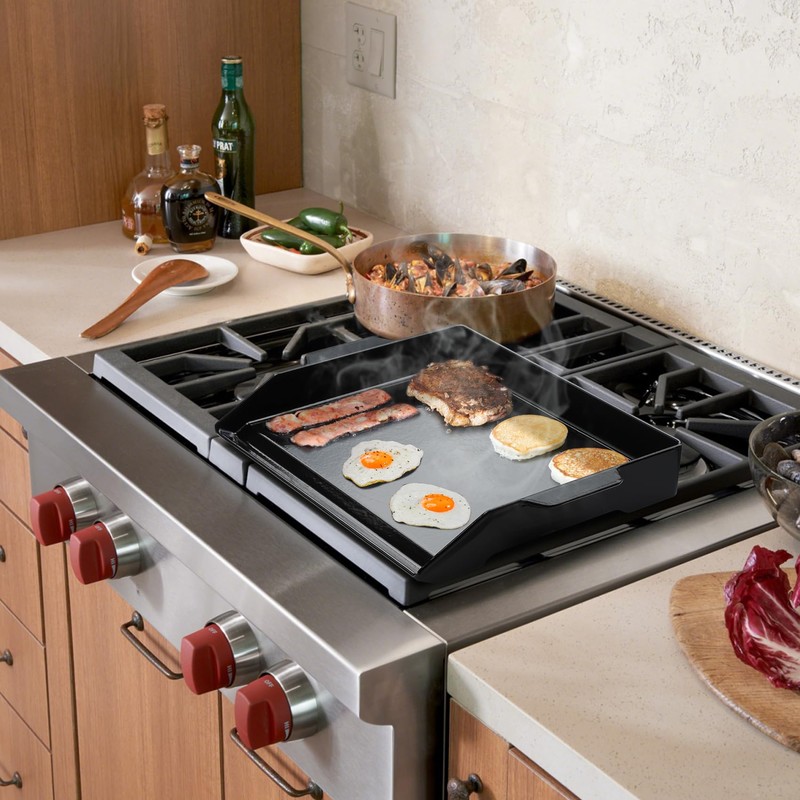 Onlyfire Universal Enamelled Cast Iron Cooking Griddle, Nonstick Coating Griddle